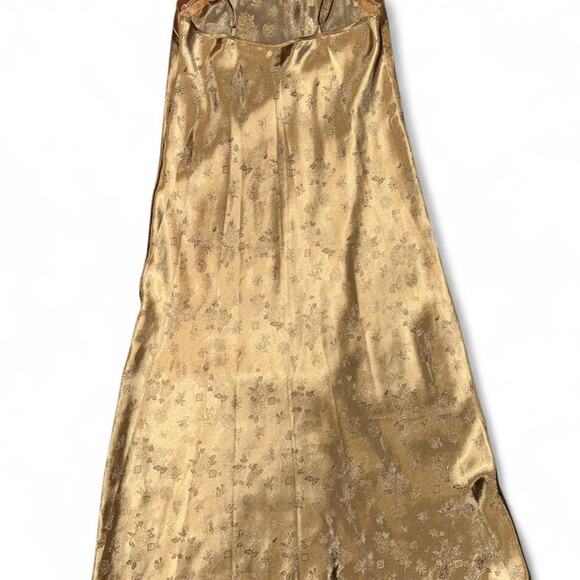 vintage vtg Jaclyn smith studio gold slip maxi dress y2k - Picture 3 of 5